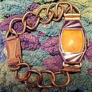 Antique watch ⌚️  blue and silver face .